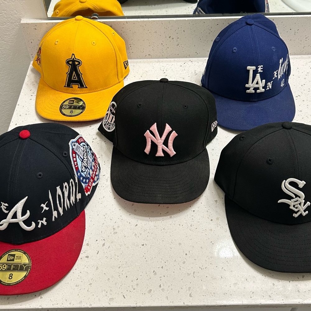 5 Custom Baseball Caps Size 8